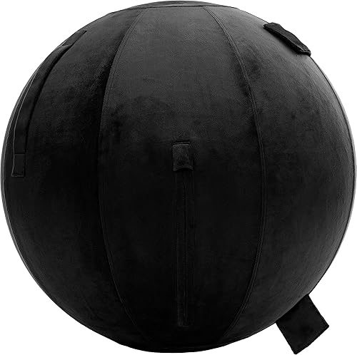 Miniatura 29 de Husband Pillow Pelota de ejercicio, cubierta con bomba para yoga, pilates, estabilidad de equilibrio de fitness, asiento de silla de pelota de