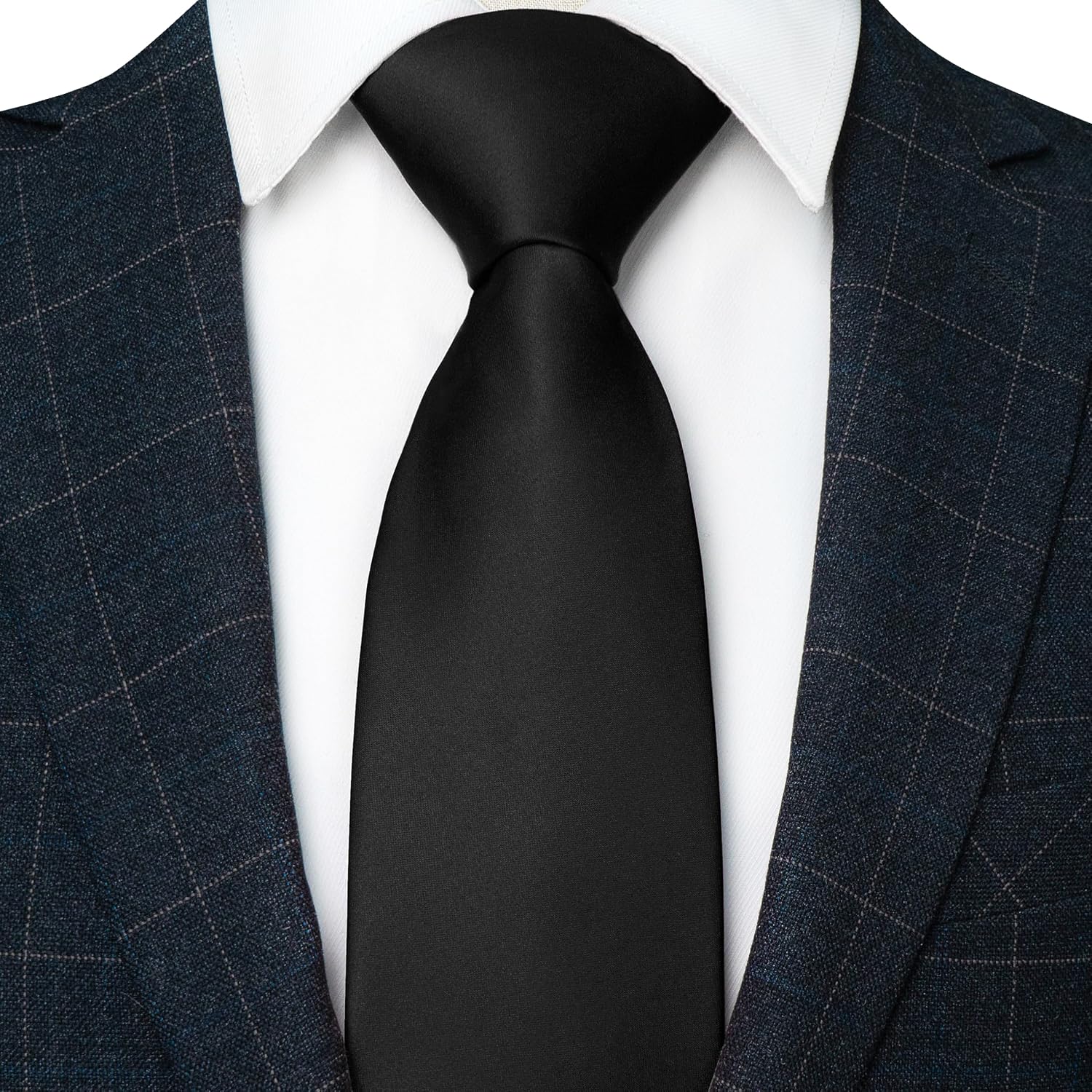 JEMYGINS Solid Color Tie Mens Necktie for Business and Wedding