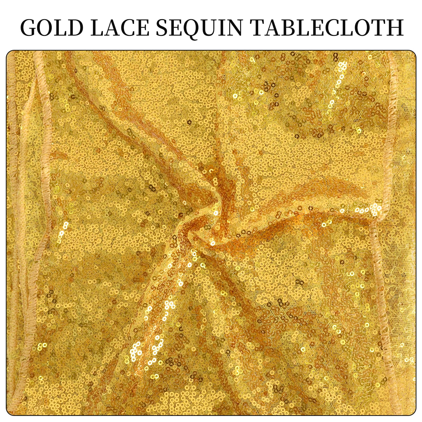 Runner da Tavolo con Paillettes, Oro, Poliestere, 30 x 275 cm, Decorazioni da Tavola per Matrimoni, Compleanni, Natale, Baby Shower, Capodanno