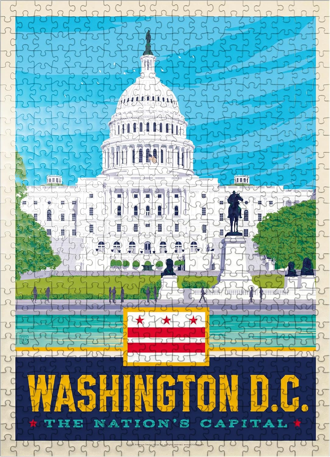 MyPuzzle Washington, DC: State Pride - Premium 500 Piece Jigsaw Puzzle for Adults