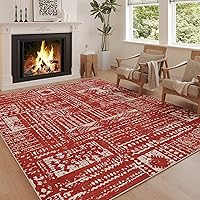 Vista 9 de Rugcomf Alfombra de pasillo de 2' 6'' x 8', lavable, estilo boho, suave, alfombra de área con patrón abstracto, antideslizante, de imitación
