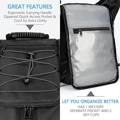 Miniatura 5 de Mooedcoe Bolsa para botas de esquí, botas de esquí y bolsa de snowboard, bolsa de equipo de esquí para hombres y mujeres con parte inferior de PVC