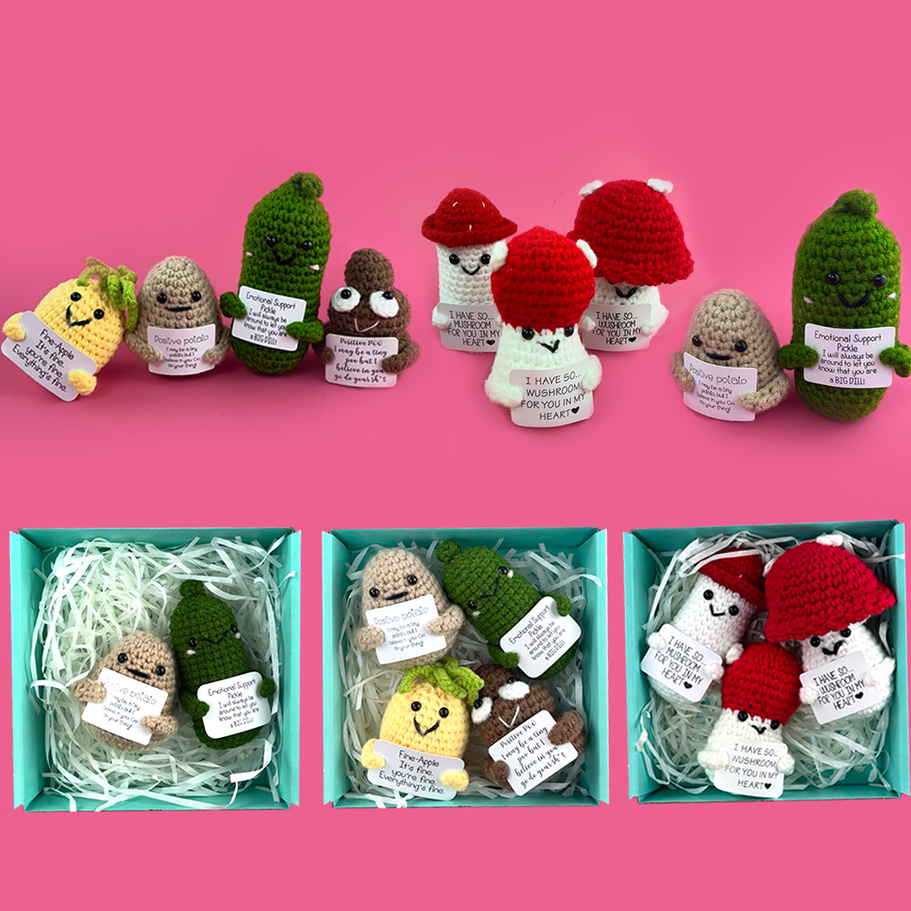 Amazon.com: 4PCs Emotional Support Crochet Set | Positive Potato