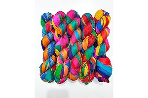 Multicolor Sari Silk Ribbon Yarn for Festive Creations