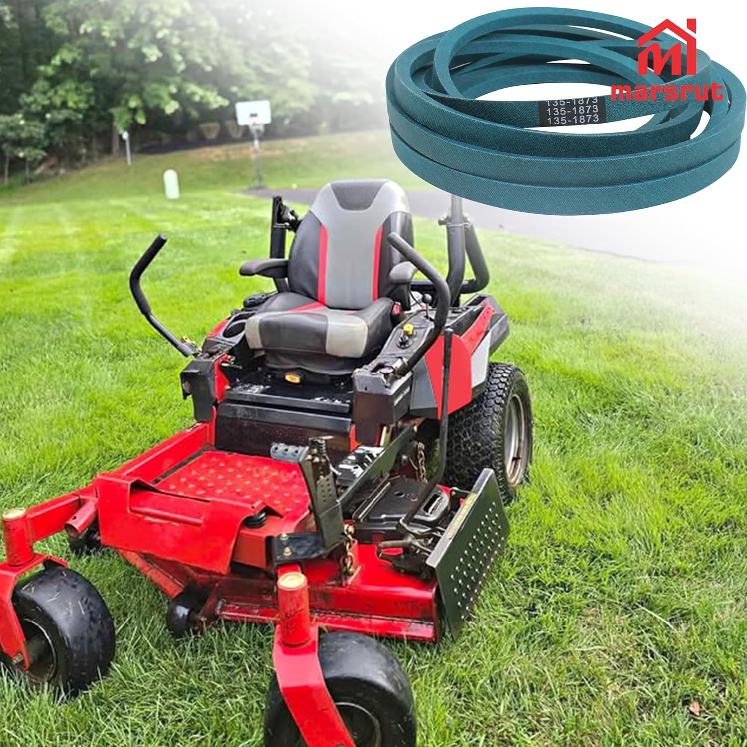 60 inch Deck Belt Fits for Toro Titan Max, Z Master Pro, TimeCutter HD 1500/2000 MyRide Riding Lawn Mowers, 5/8"x189", Replace 135‑1873 V‑Belt 74452 74467 74494 74497 76601 77260 77287 77293 74492