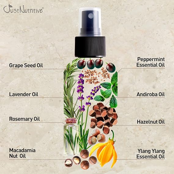 Just Nutritive Adult Women's Hair Treatment Oil, Nourishing and Strengthening, 4 oz, Liquid, SLS and Chemical Free, Ideal for Thinning Hair and Hair Loss Regrowth