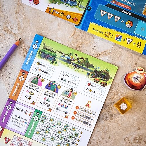 Miniatura 2 de Dinosaur Island - Juego de mesa Rawr y escribir - ¡Construye tu parque temático de dinosaurios! Juego de estrategia, divertido juego familiar para