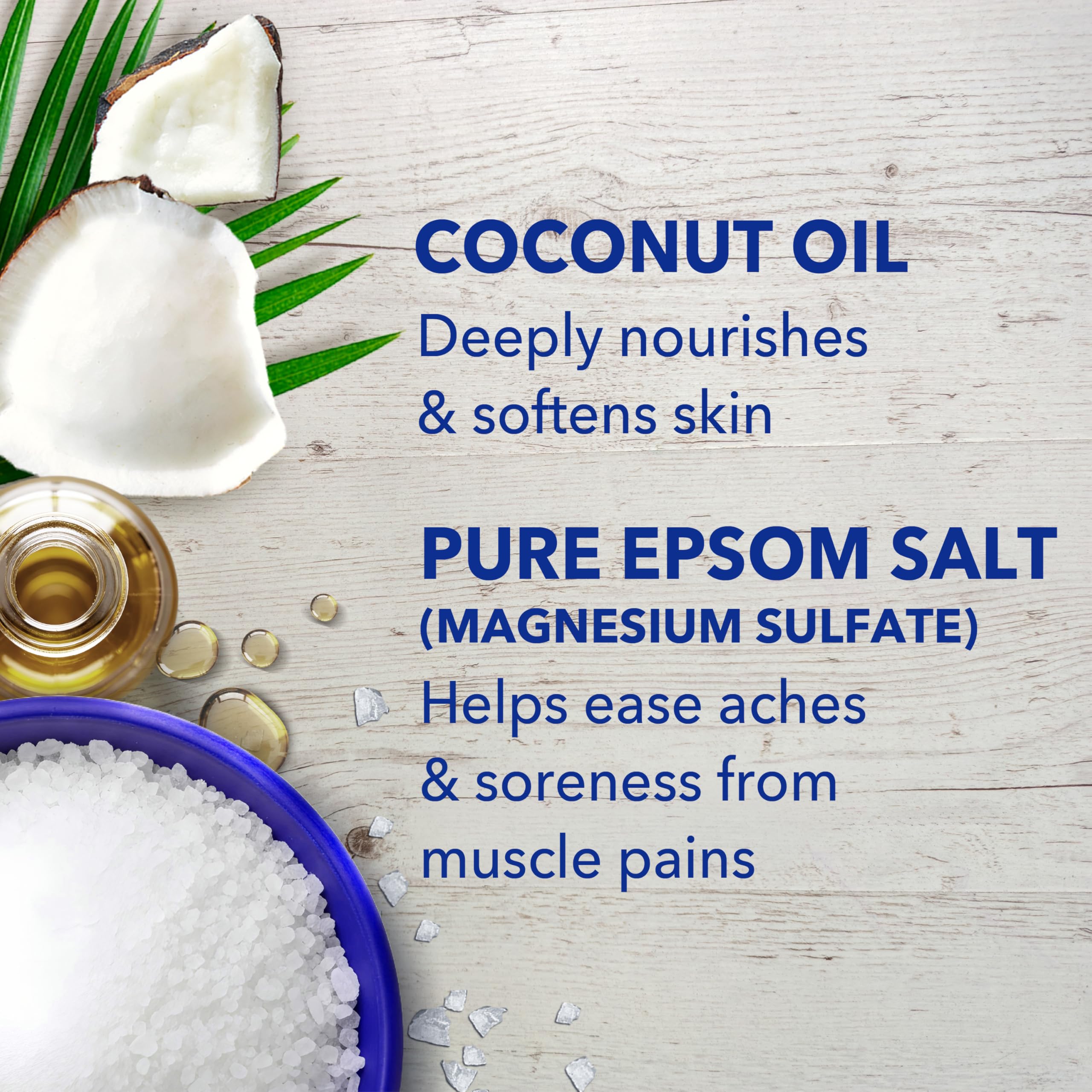 Dr Teal's Epsom Salt Magnesium einweichen, nährt und schützt mit Kokosöl, 1,3 kg (4 Stück)
