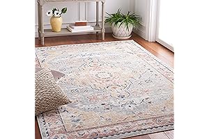 6'7" Square Washable Rug with Modern Design