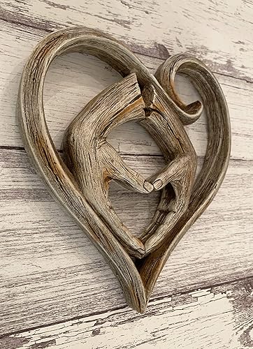 Miniatura 4 de Manos de corazón decoración de pared arte decorativo escultura de amor - grano de madera sintética