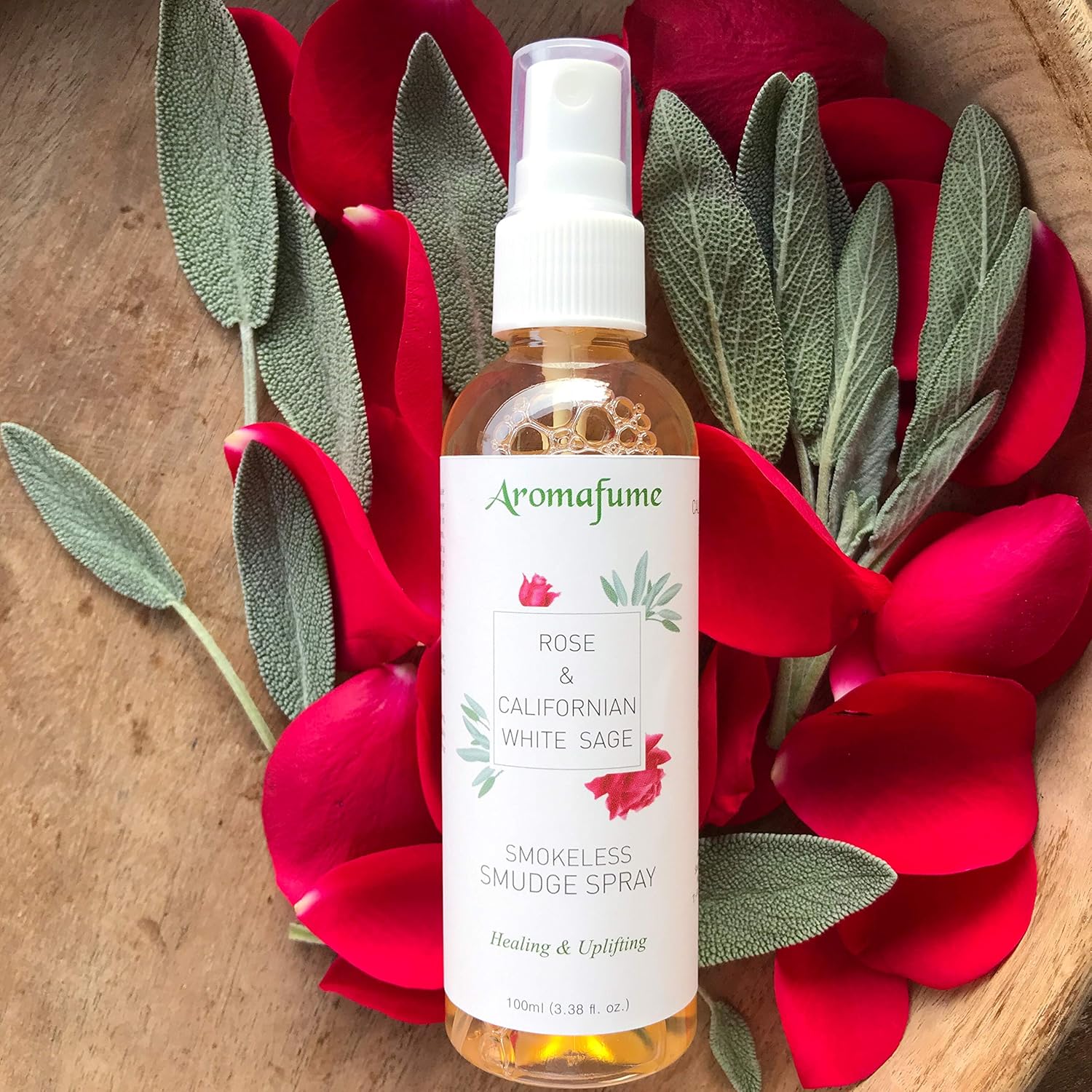 White Sage & Rose Smudge Spray by Aromafume, 100 ml (Pack of 1)