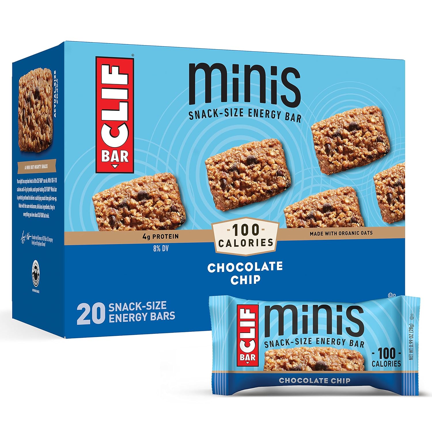 CLIF BARS Mini Energy Bars Chocolate Chip Made with