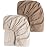 Konssy Muslin Crib Sheets for Girl Boy, 2 PCS Soft and Breathable Cotton Baby Sheets for Standard Crib Mattress, 52x 28 (Brown, Cream)