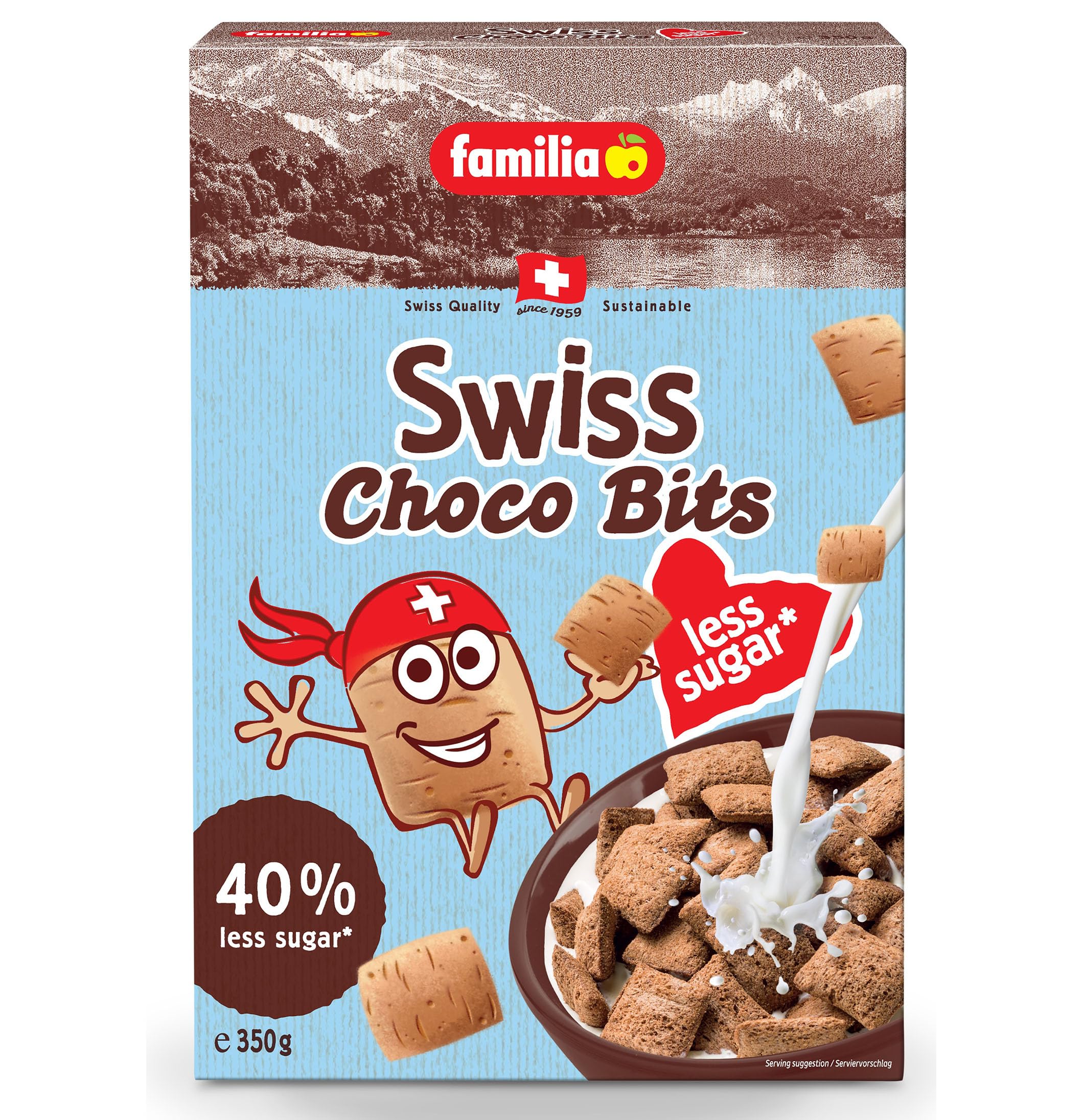 Swiss Choco Bits Less Sugar, 350 g - Pack of 1