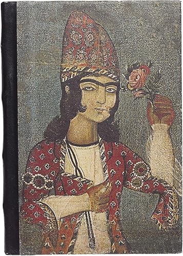 De Kulture Agenda hecha a mano, arte persa, ecológico, papel hecho a mano sin ácidos, abierto plano, tapa dura, libreta de direcciones, lomo de