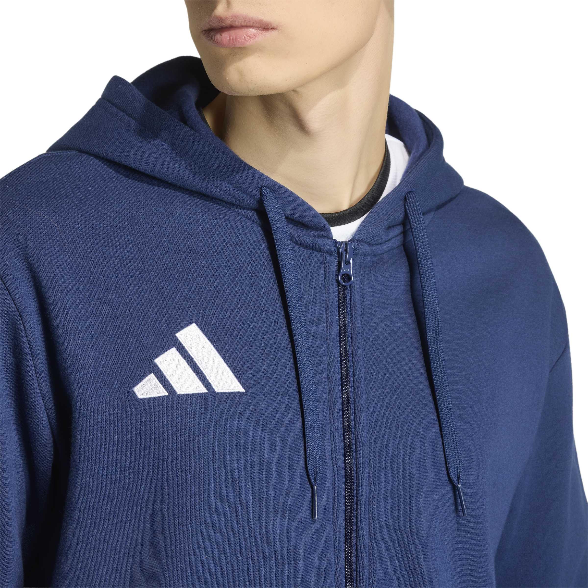 adidas Men's Entrada26 Full Zip Hoodie Team Navy Blue 2/White S S – Bild 6