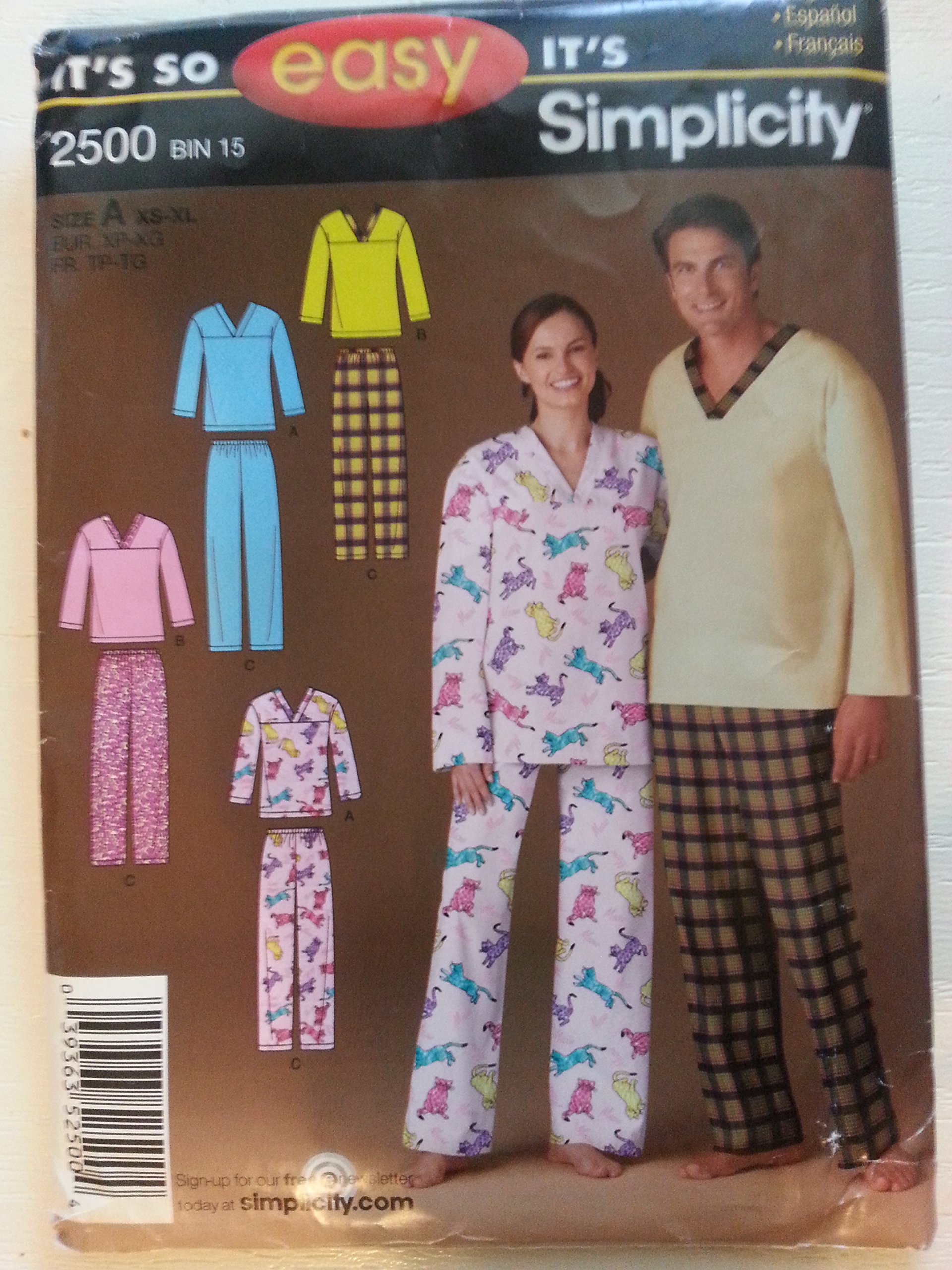 Simplicity Pattern 2116 It's So Easy Misses Sleepwear