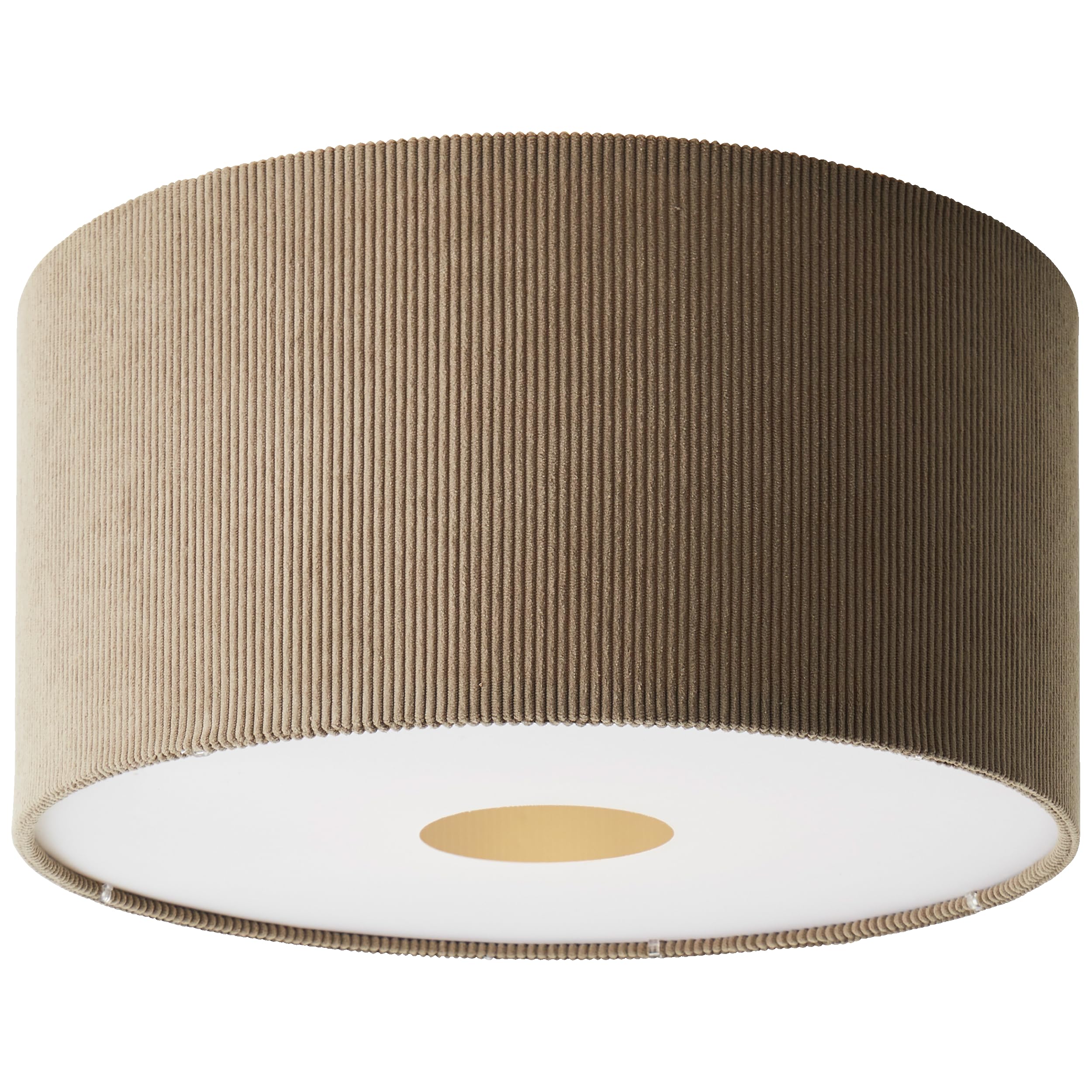 Lightbox Deckenlampe | Ø 45 cm | Retro Lampe in Vintage Cord Stoff in Grau | 70er Jahre Deckenleuchte mit E27 Fassung | Deko Pendelleuchte für Wohnzimmer oder Flur (von Decke hängend)