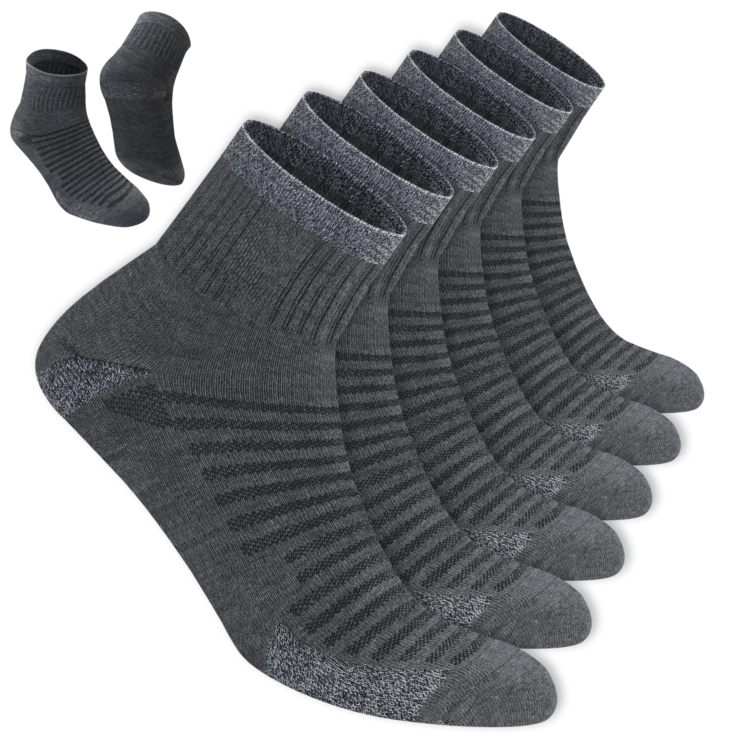 BLITZSOX Herren Sportsocken Laufen Gepolstert Atmungsaktiv Baumwolle, 6er-Pack