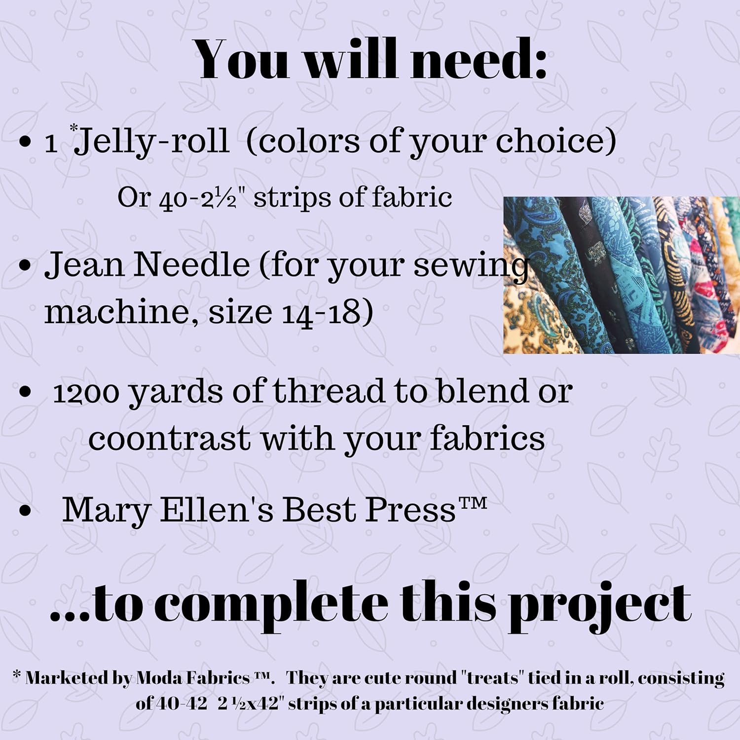 Jelly Roll Rug Kit Bundle, Including Pattern and Two (2) Rolls of Bosal