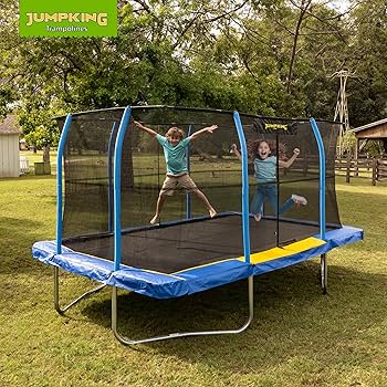 Amazon | JumpKing 10 x 14フィート 閉じた長方形トランポリン