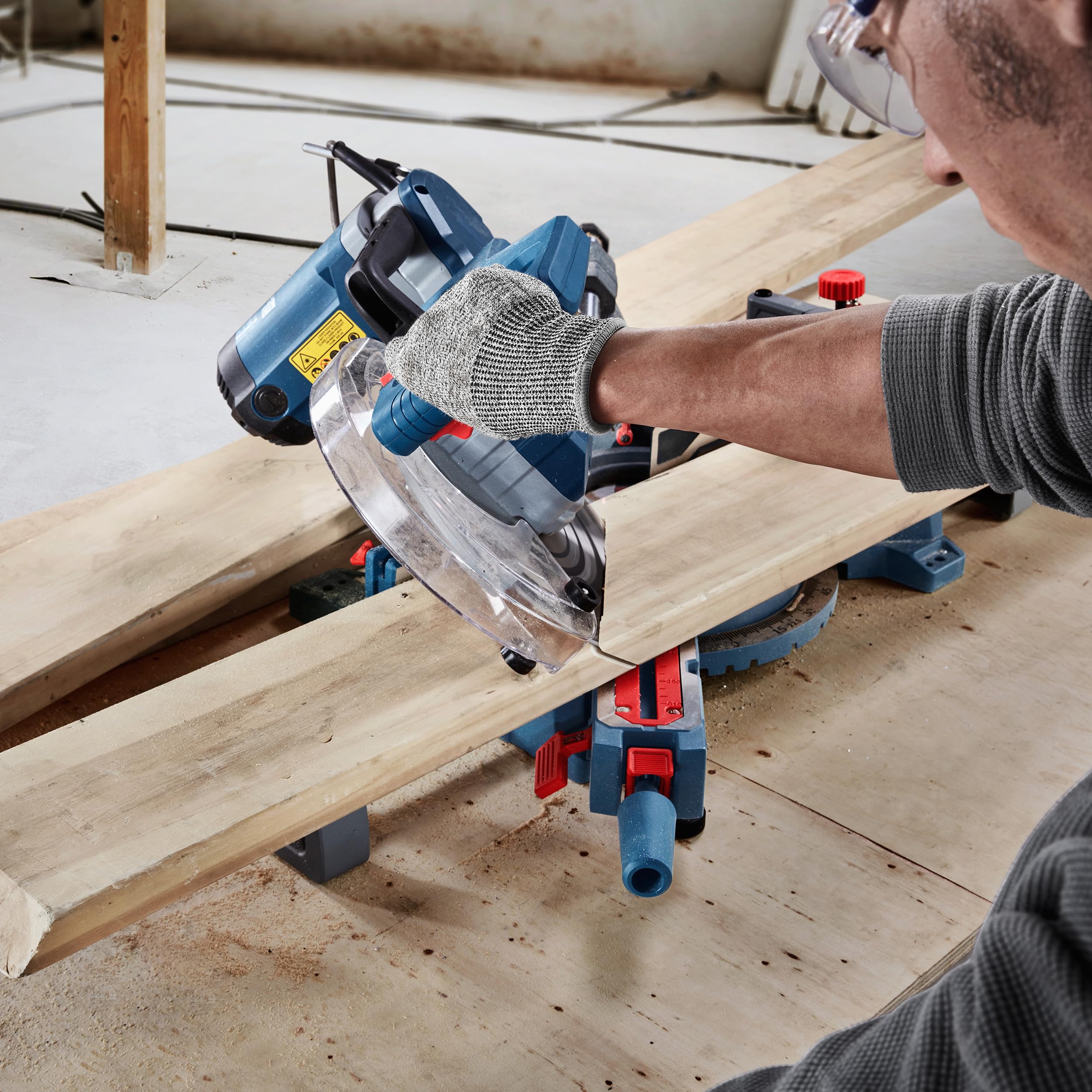 Bosch PRO Troncatrice radiale GCM 254 D (incl. 1x lama, 1x sacchetto raccoglipolvere, 1x guida di lunghezza, 1x morsetto, 1x chiave a brugola, 1x dima di calibrazione)