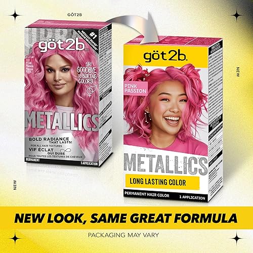 Vista 26 de Got2b Metallics - Tinte permanente para el cabello, color rosado Sakura M84 Rosa (Sakura Pink)