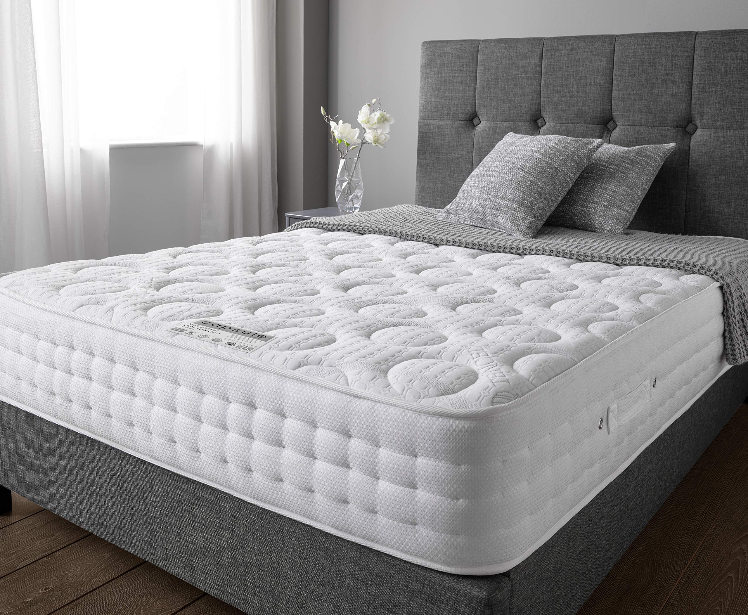 Capsule Gel Luxury Mattress - White / Superking