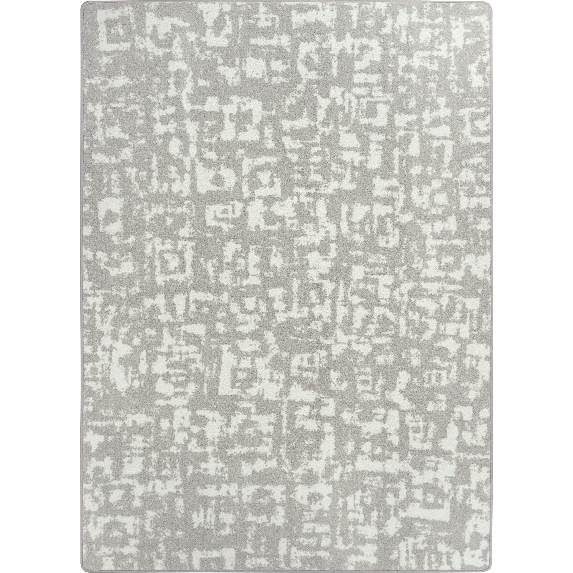Block Print 3'10" x 5'4" Area Rug in Color Dove by Joy Carpets – 3'10" x 5'4" (Rectangular), Nylon, Dove, Model 2128B-01