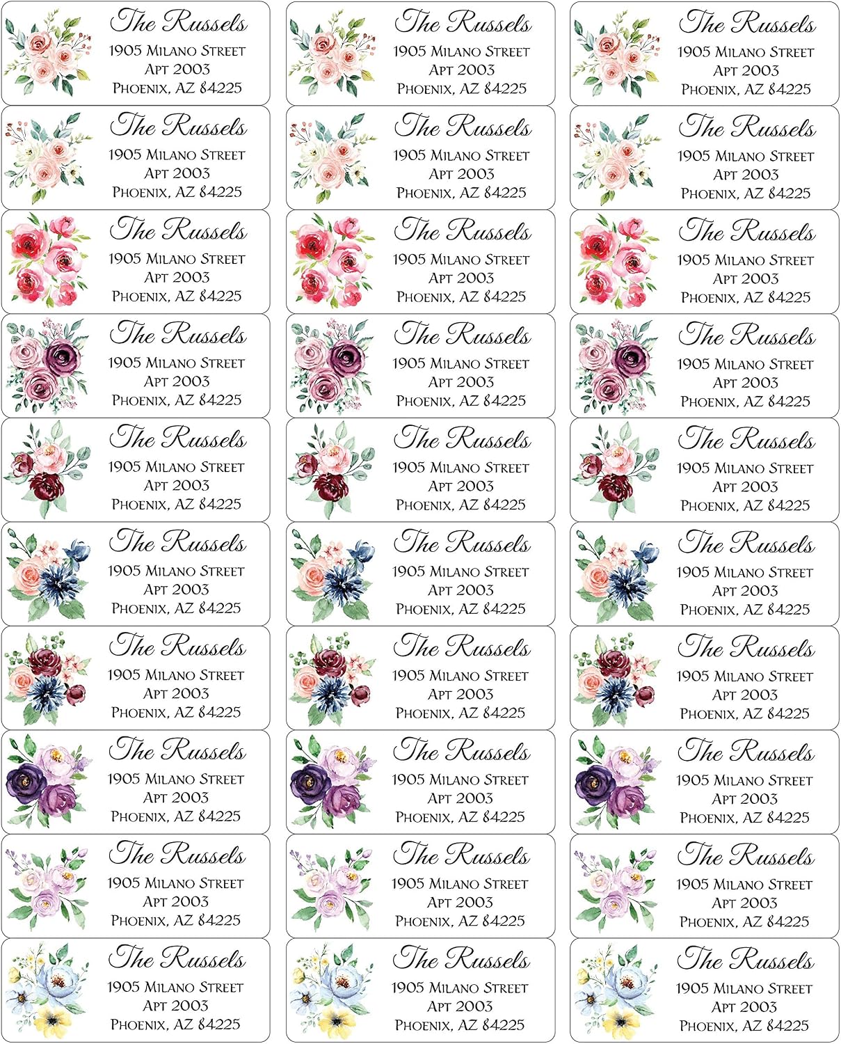 Personalized Return Address Labels - Customize Quantity and Designs - Christmas Address Labels - Easy to Peel, Guaranteed to Stick and Stay, On Blank Mailing Labels 30 Per Sheet, Pack of 120 Labels.