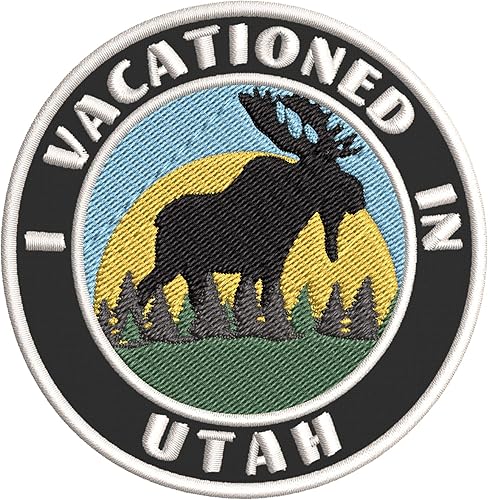 Miniatura 5 de I Vacationed in Utah - Parches decorativos bordados de 3.5 pulgadas, para planchar o coser, recuerdos de vacaciones, viajes, aventura, tema novedoso