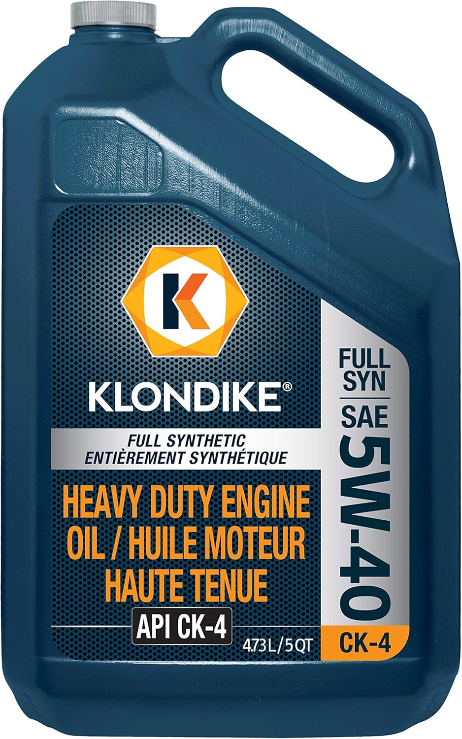 KLONDIKE® 5W40 CK4 Full Synthetic HD Engine Oil, 4.73 L Jug (Case of