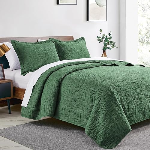 Miniatura 10 de Love's cabin Colchas para cama Queen de color gris, colcha suave de verano, microfibra ligera, estilo moderno, con patrón de monedas, para todas las