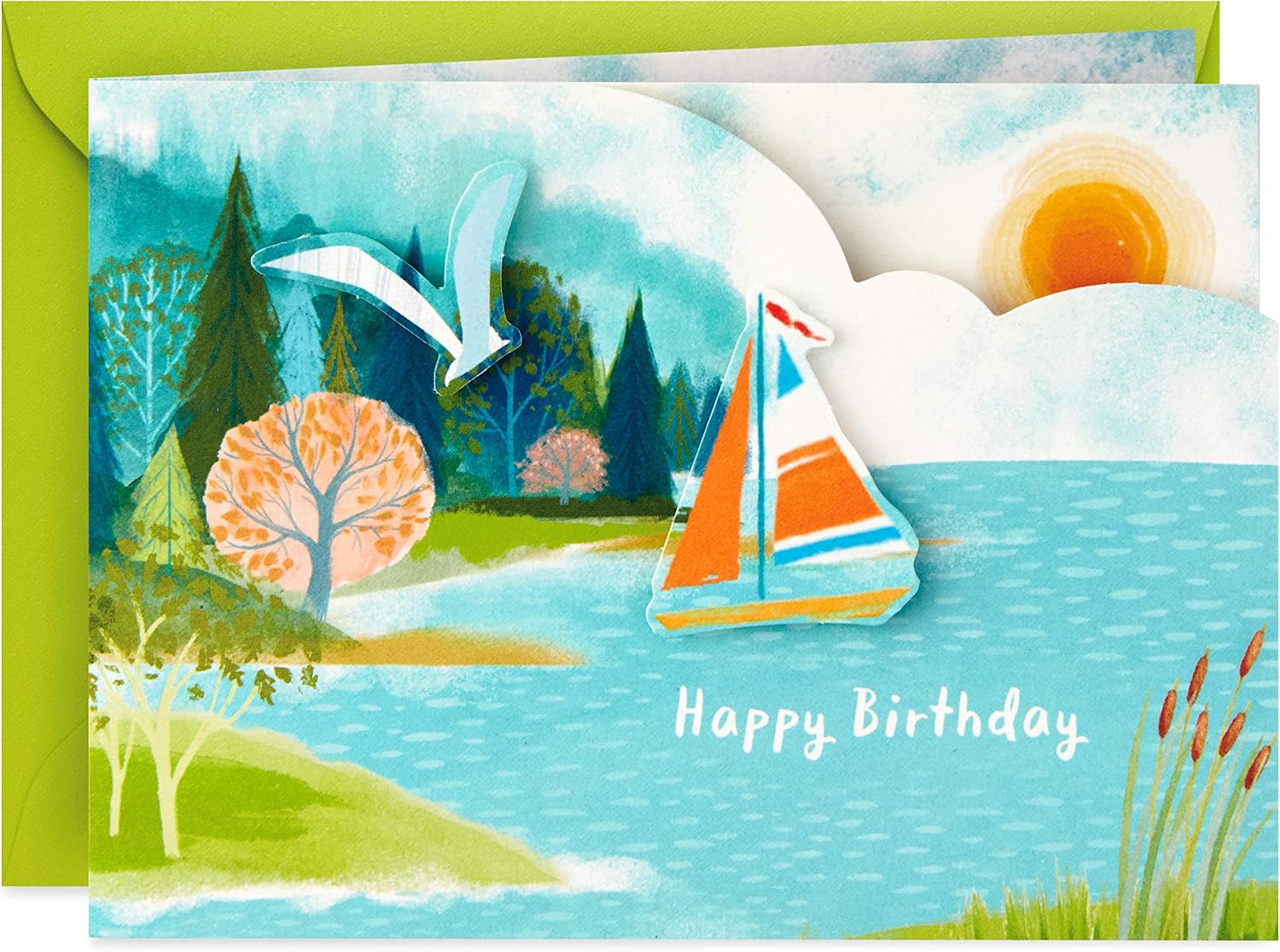 Hallmark Paper Wonder Pop Up Birthday Card (Sailboat)