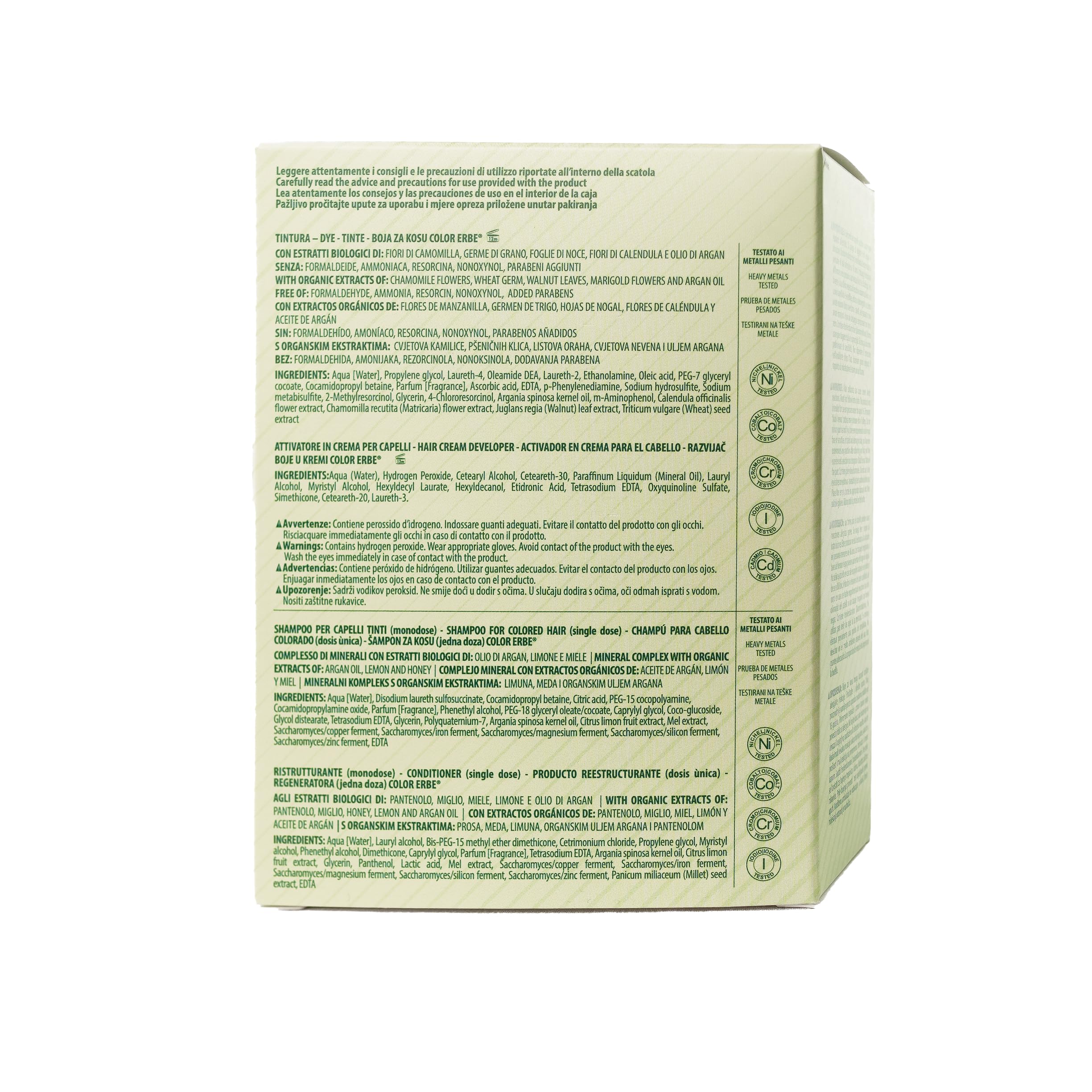 Multipack 6 x Color hierba tintura para cabello con extractos orgánicos N.28 rubio claro (8.0)