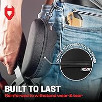 Vista 6 de Estuche de almacenamiento NoCry para gafas de seguridad con forro de fieltro, cierre reforzado y práctico clip de cinturón