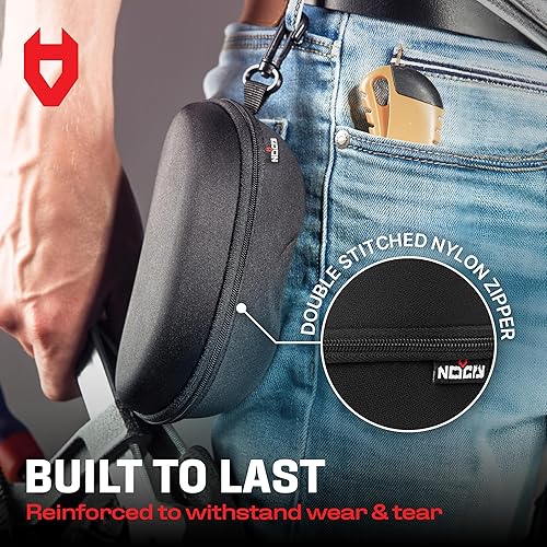 Miniatura 6 de Estuche de almacenamiento NoCry para gafas de seguridad con forro de fieltro, cierre reforzado y práctico clip de cinturón