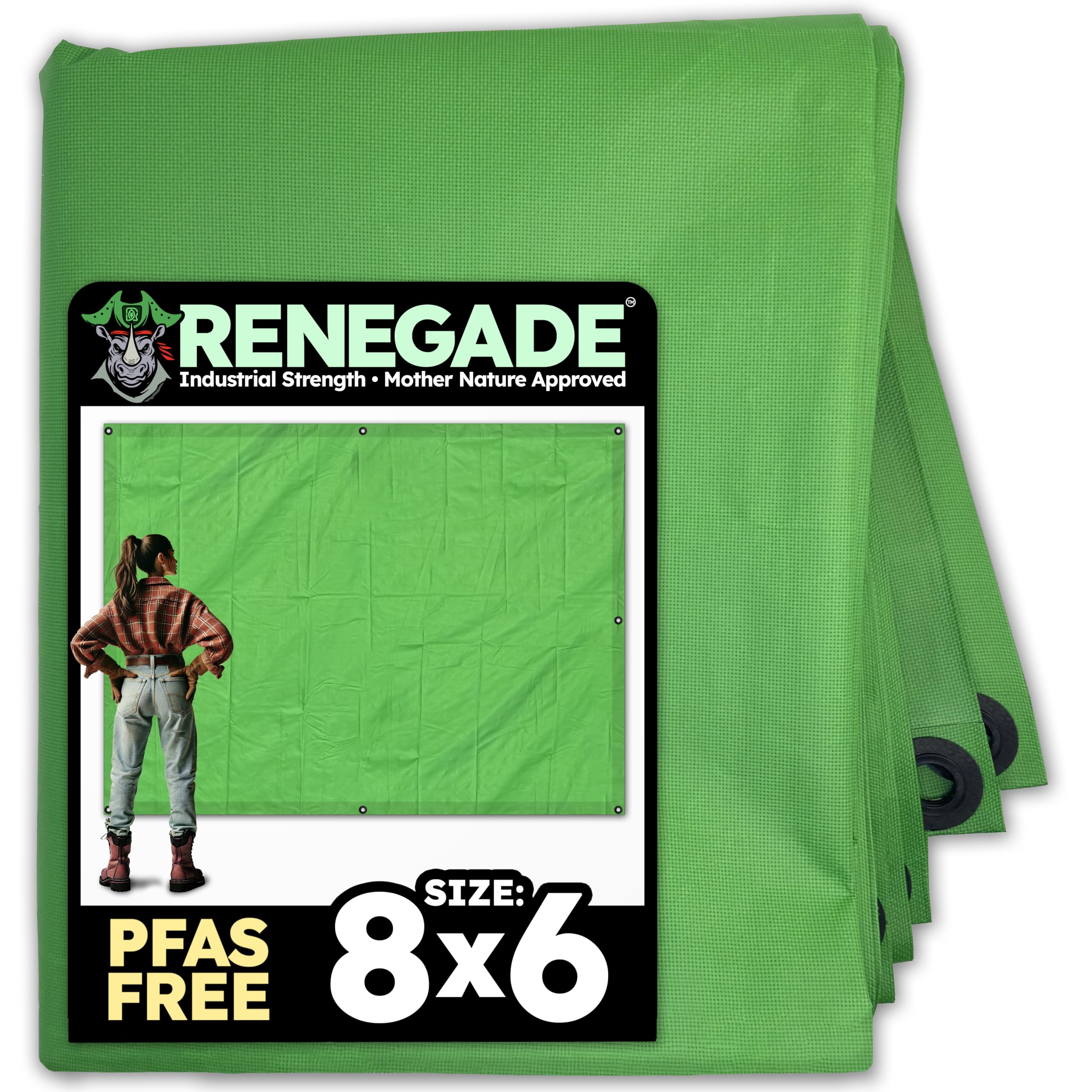 Amazon.com: RENEGADE Industrial Tarp 8x6 ft Green – Heavy Duty