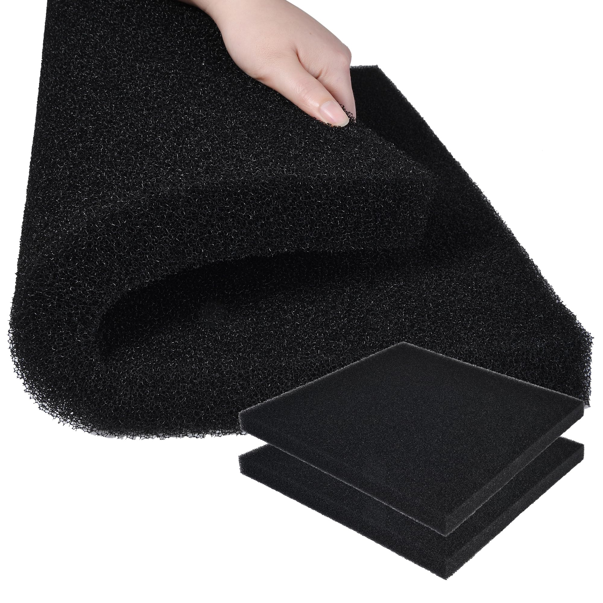 Hipanda 2 Pack Aquarium Bio Filter Sponge Pad 20"x20"x1.5",20PPI, Bio Filter Media Foam Pad Sponges, Cut-to-Size Open Cell Foam Sheet for Fish Tank