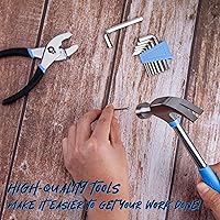 Vista 3 de CARTMAN Juego de herramientas para el hogar de 39 piezas, herramientas manuales esenciales para el hogar con estuche de almacenamiento de plástico