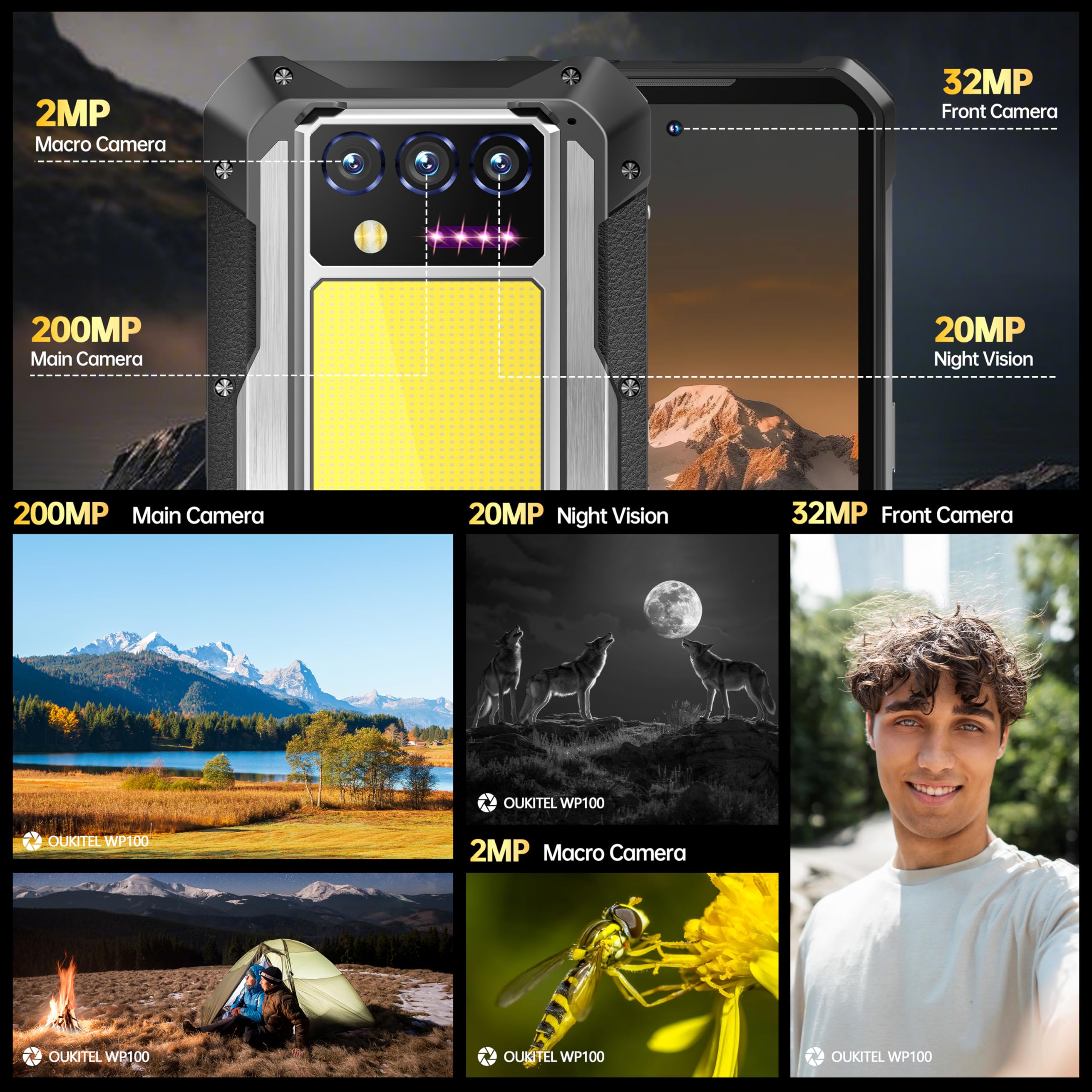 OUKITEL WP100 36gb+512gb 新品 Amazon.com: OUKITEL WP100 5G Rugged Smartphone Unlocked