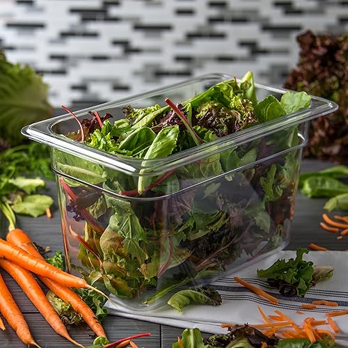 Miniatura 3 de Carlisle FoodService Products Pan plástico para alimentos 14 tamaño 6 pulgadas profundo claro