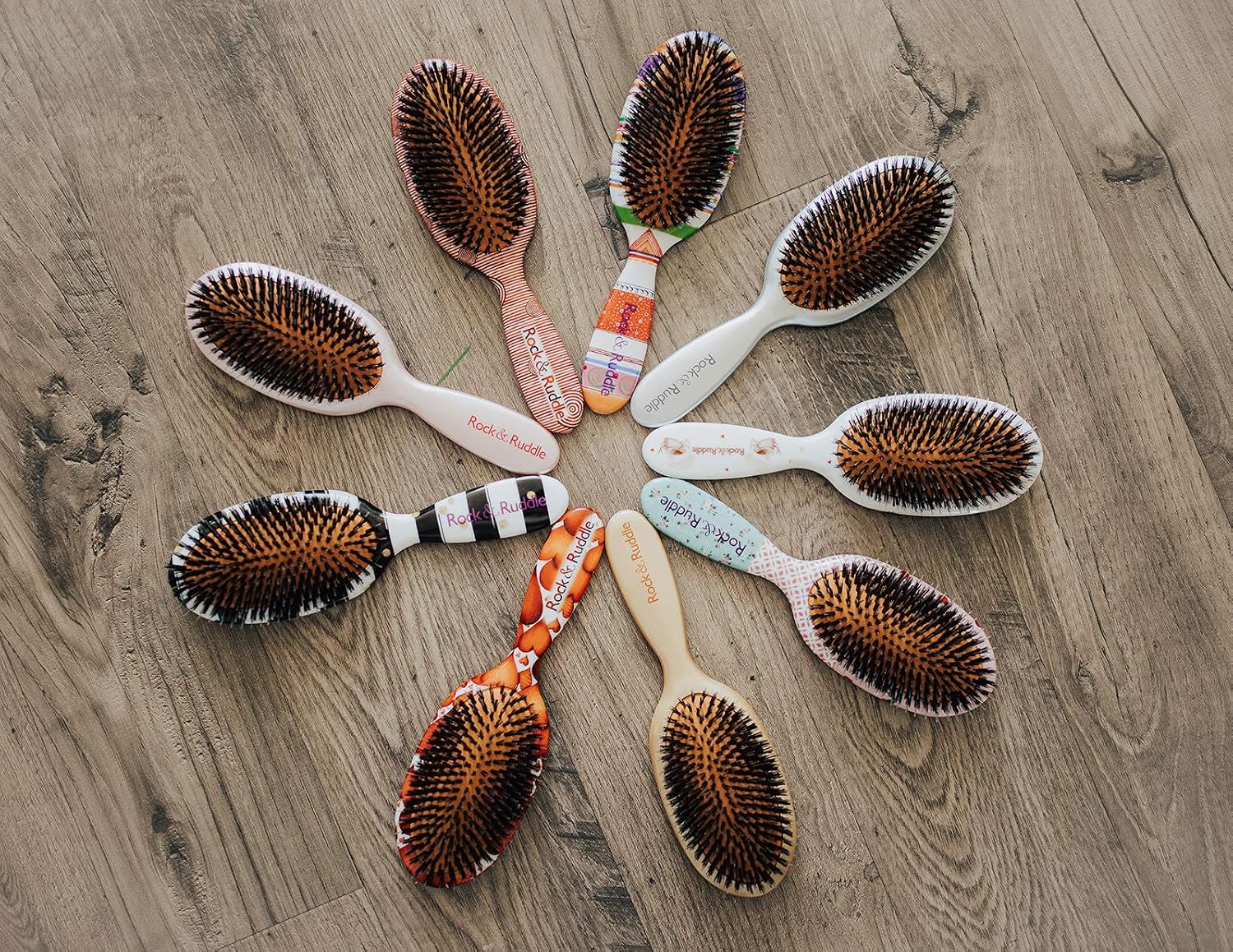 Rock & Ruddle Natural Mixed Boar Bristle Hair Brush for Women and Kids (Small/Travel Size, 17.5cm) - Image 4