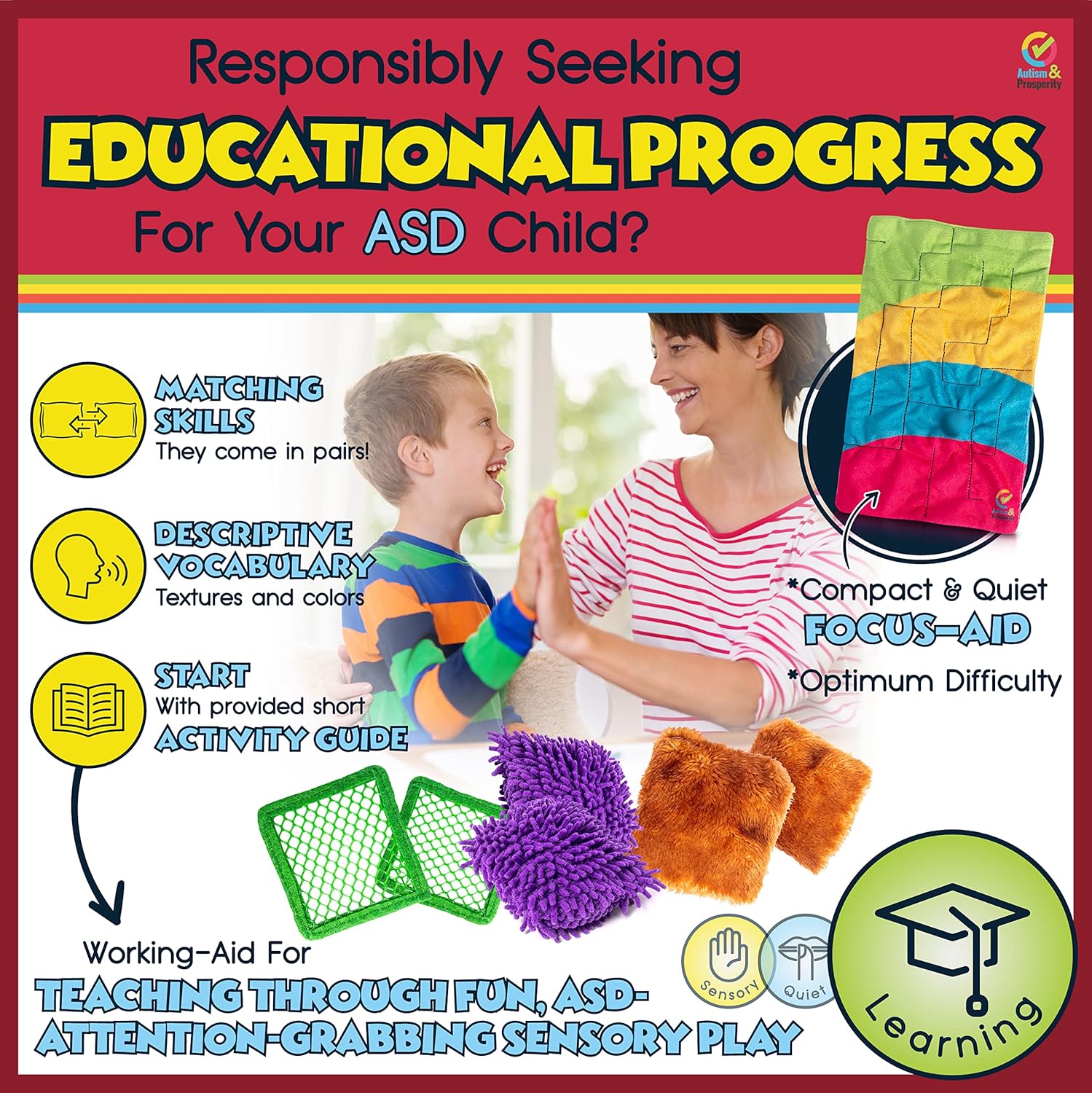 Autism & Prosperity Kids Quiet & Educative Sensory and All-Around Sensory Stim Alternative Bundles