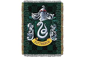 Northwest Harry Potter Woven Tapestry Throw Blanket, Slytherin Edition, 48" x 60"