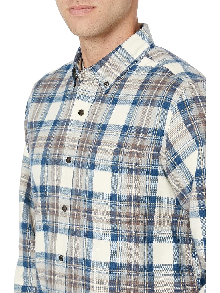 Blue L.L.Bean Scotch Plaid Flannel Shirt Traditional Fit