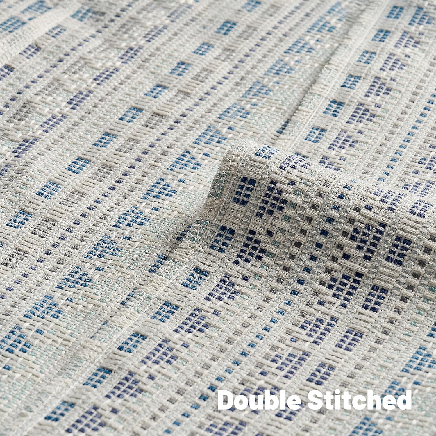 FUTEI Blue Grey Decorative Throw Pillow Covers 18x18 Inch Set of 2,Soft Cozy Chenille Jacquard Textured Cushion Case,Boho Home Decor for Couch Bed Living Room