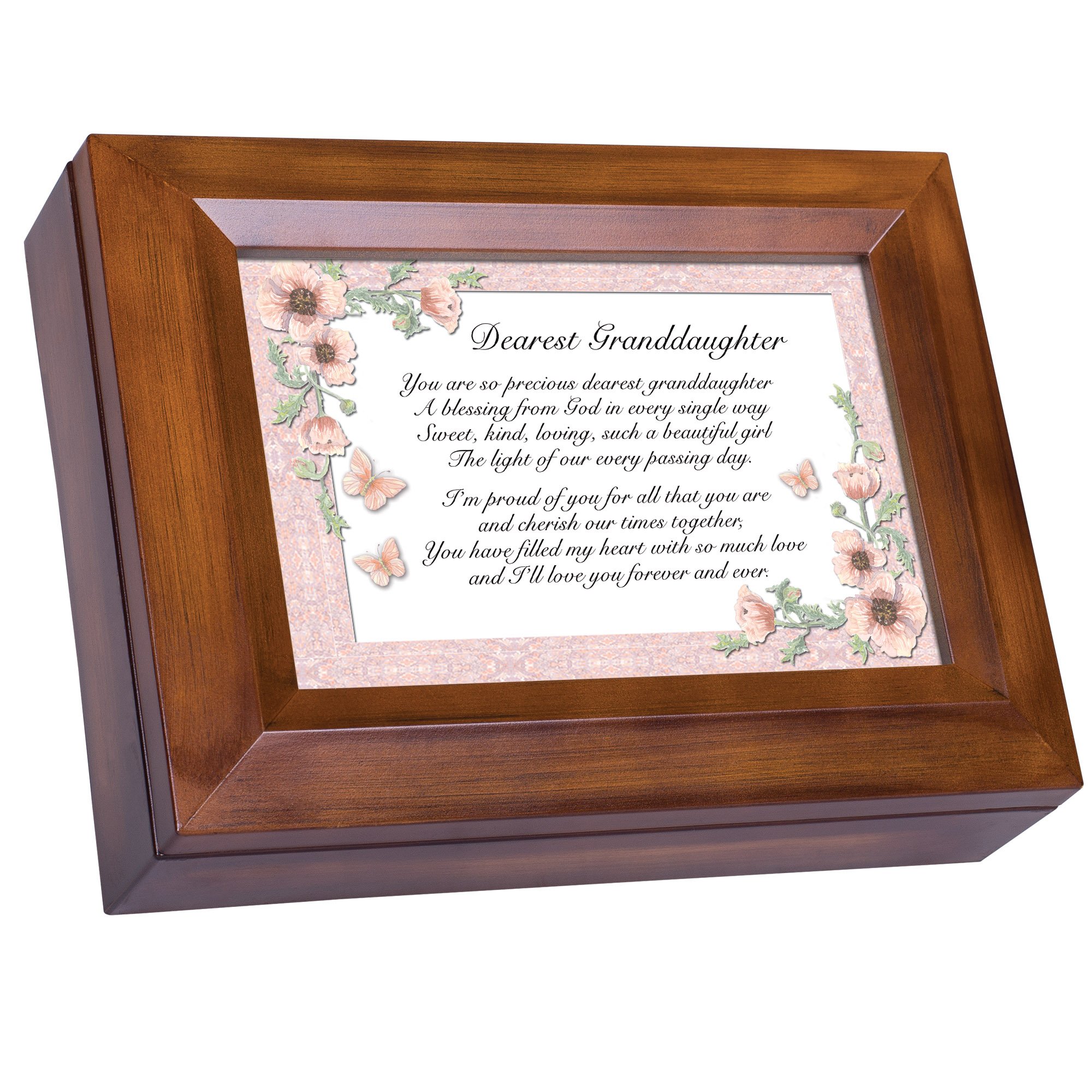 Dearest Granddaughter Love You Forever Woodgrain Digital Keepsake Music Box Plays My Wish