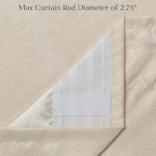 Miniatura 4 de Chanasya Cortinas opacas de alta calidad con 2 paneles en relieve, pestaña trasera 3 en 1, bolsillo para barra, pestaña en anillo, para ventanas,