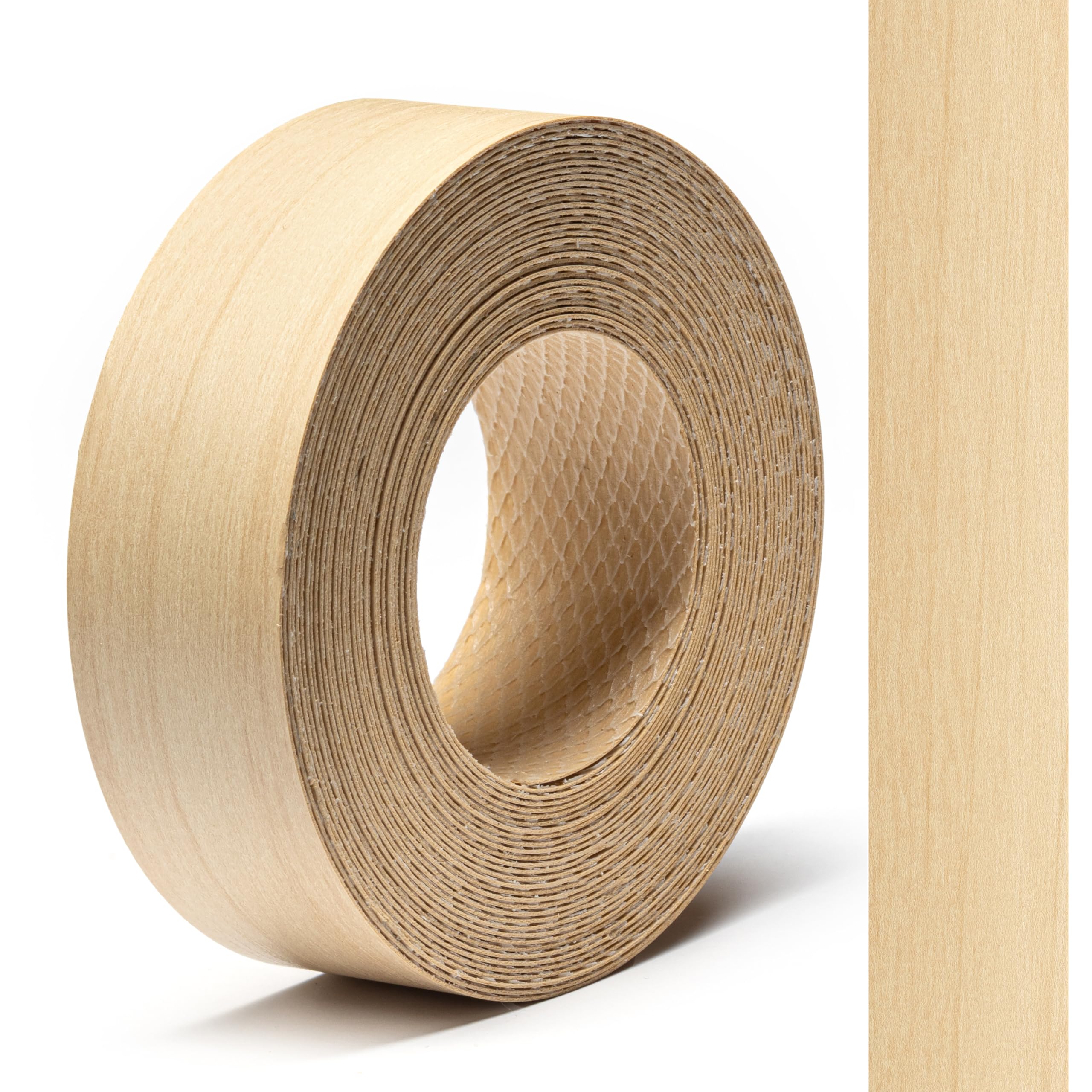 FOLDECOR Mainau Birch Hotmelt Melamine Edge Banding Tape 21mm x 5m, Iron on Edge Trim Strip for Furniture, Cabinets, Shelves & Panels, Easy to Apply & Cut — image 1
